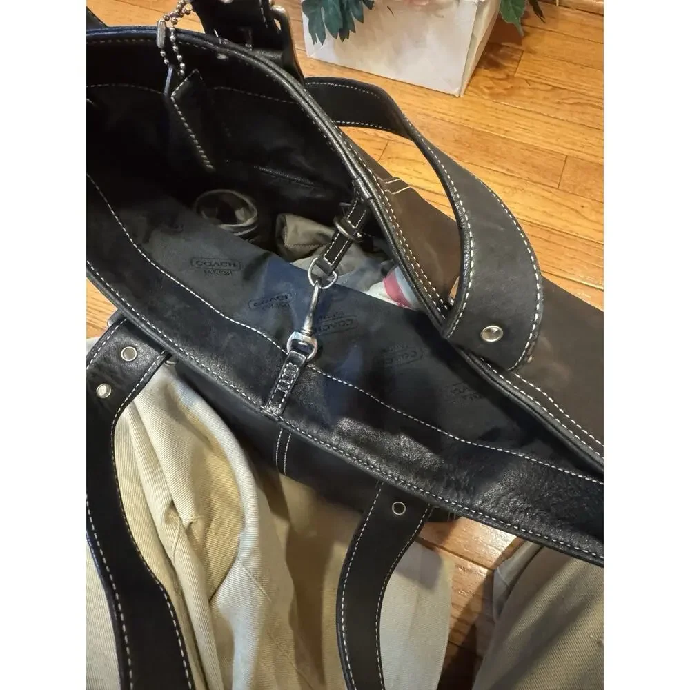 Coach 9573 black tote bag (pu100 - Picture 8 of 9